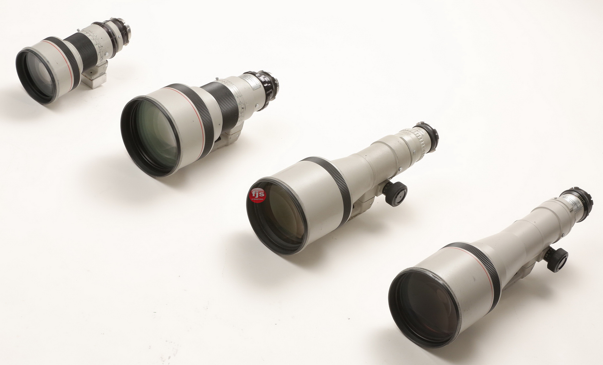 USED CANON FD PL MOUNT TELEPHOTO SET OF 4 LENSES 